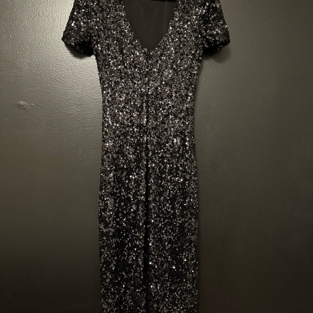 Dress the population sequin black dress. Medium - Picture 8 of 11